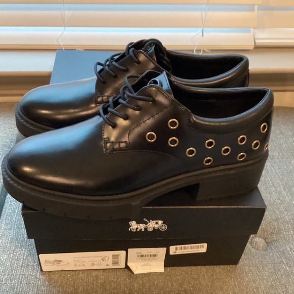 COACH Women's Lyla Grommets Derby Flats, size 9.5 - Picture 7 of 11
